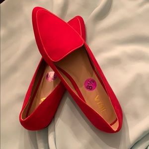 MIA Red Velvet Flats